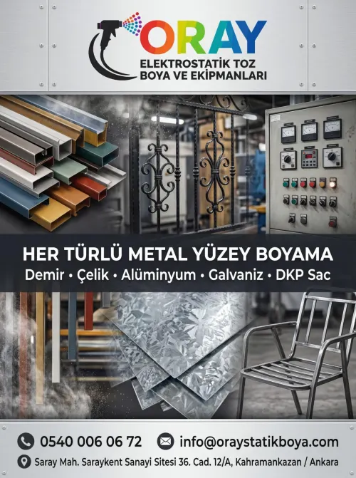 Her türlü metal yüzey boyama